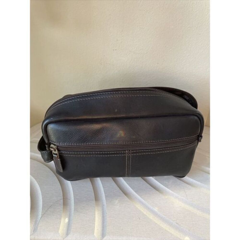 Dorado Dilana 505 Brown Colombian‎ Leather Travel Toiletry/Cosmetic Bag Pouch